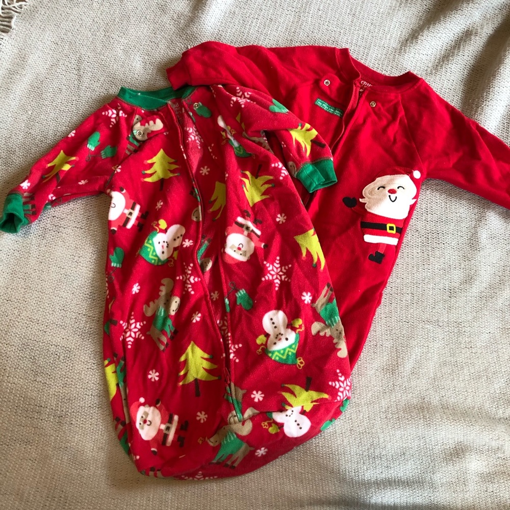 2 Christmas baby sleep sacks
